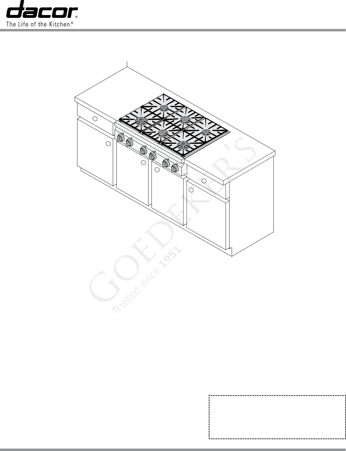 Dacor Cooktop DRT366S User Guide | ManualsOnline.com