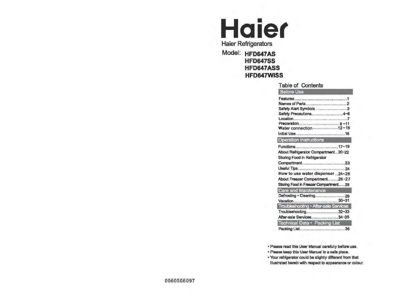 Haier refrigerator repair manual