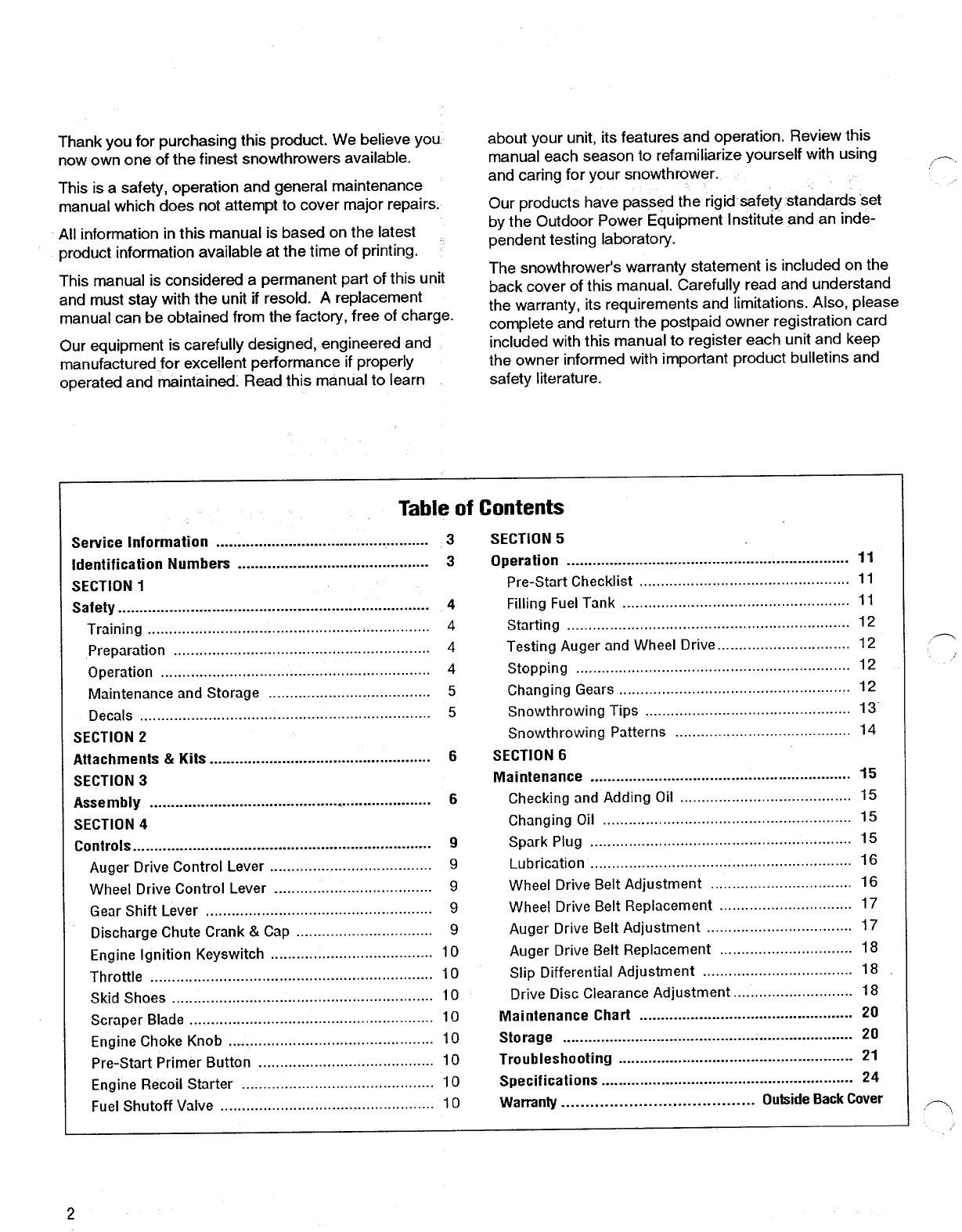 Page 2 of Bolens Snow Blower 824A User Guide | ManualsOnline.com