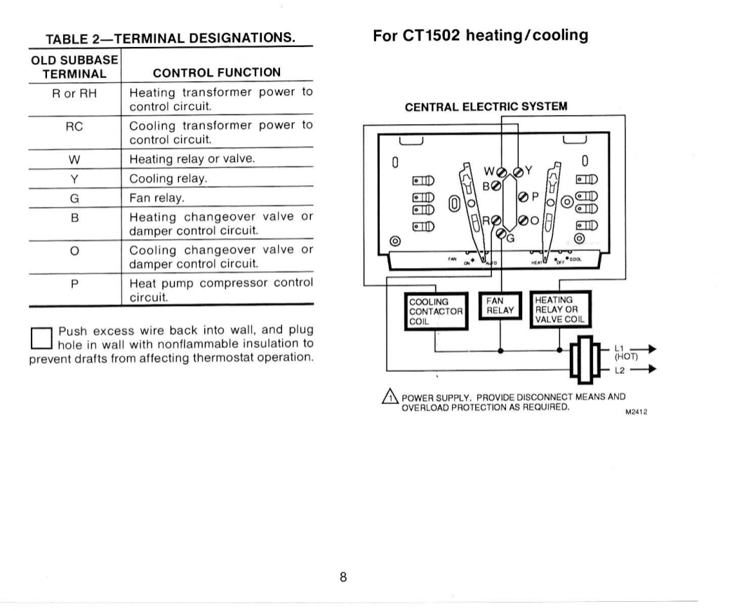 Page 10 of Honeywell Thermostat CT1502 User Guide | ManualsOnline.com