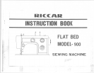 Riccar 9170 manual