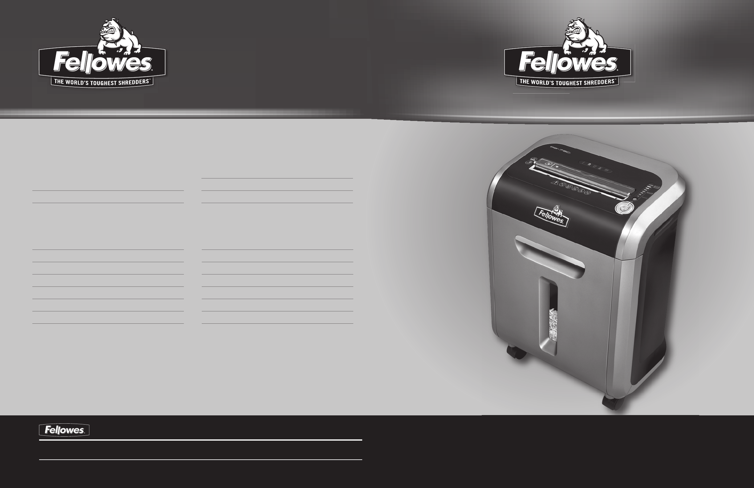 Fellowes Paper Shredder PS-79Ci User Guide | ManualsOnline.com