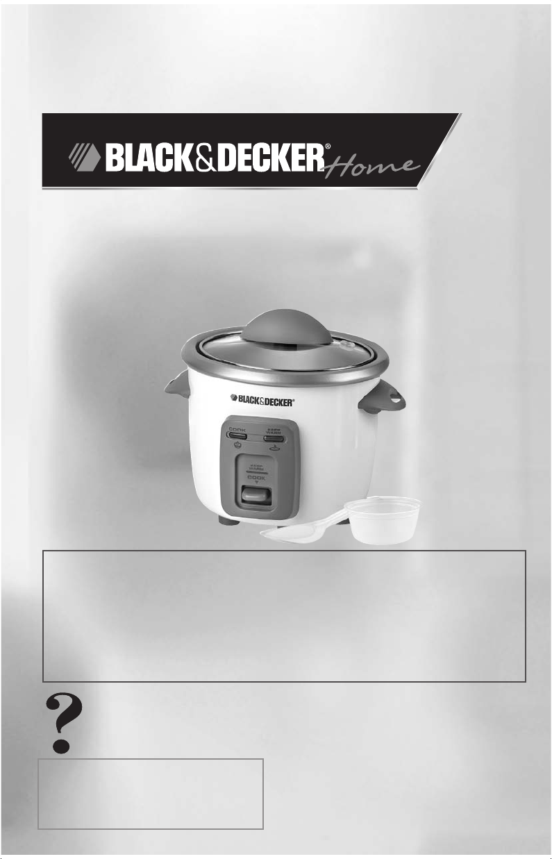 Black & Decker RC3203 White Rice Cooker 