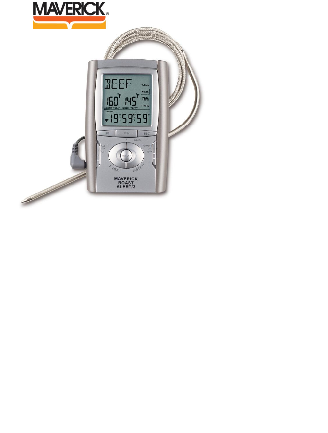 ET-8 DIGITAL SINGLE PROBE ROAST ALERT THERMOMETER