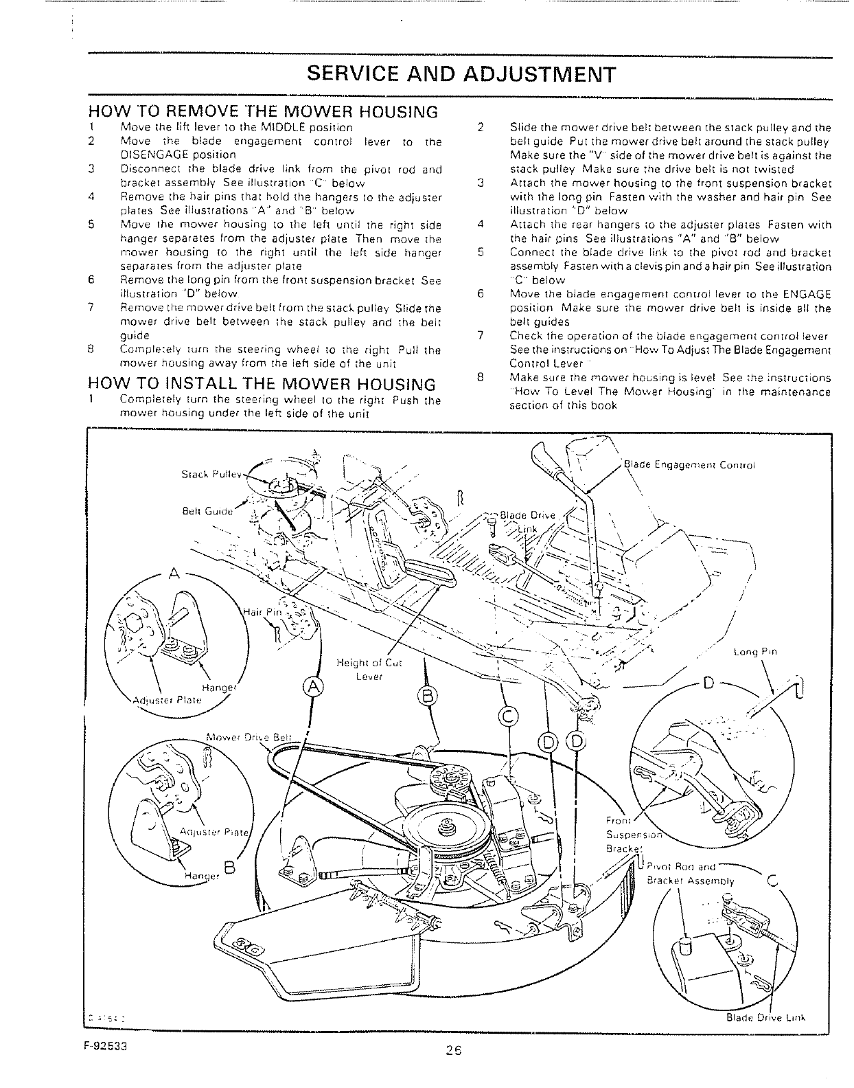 Page 26 of Sears Lawn Mower 502.25502 User Guide | ManualsOnline.com