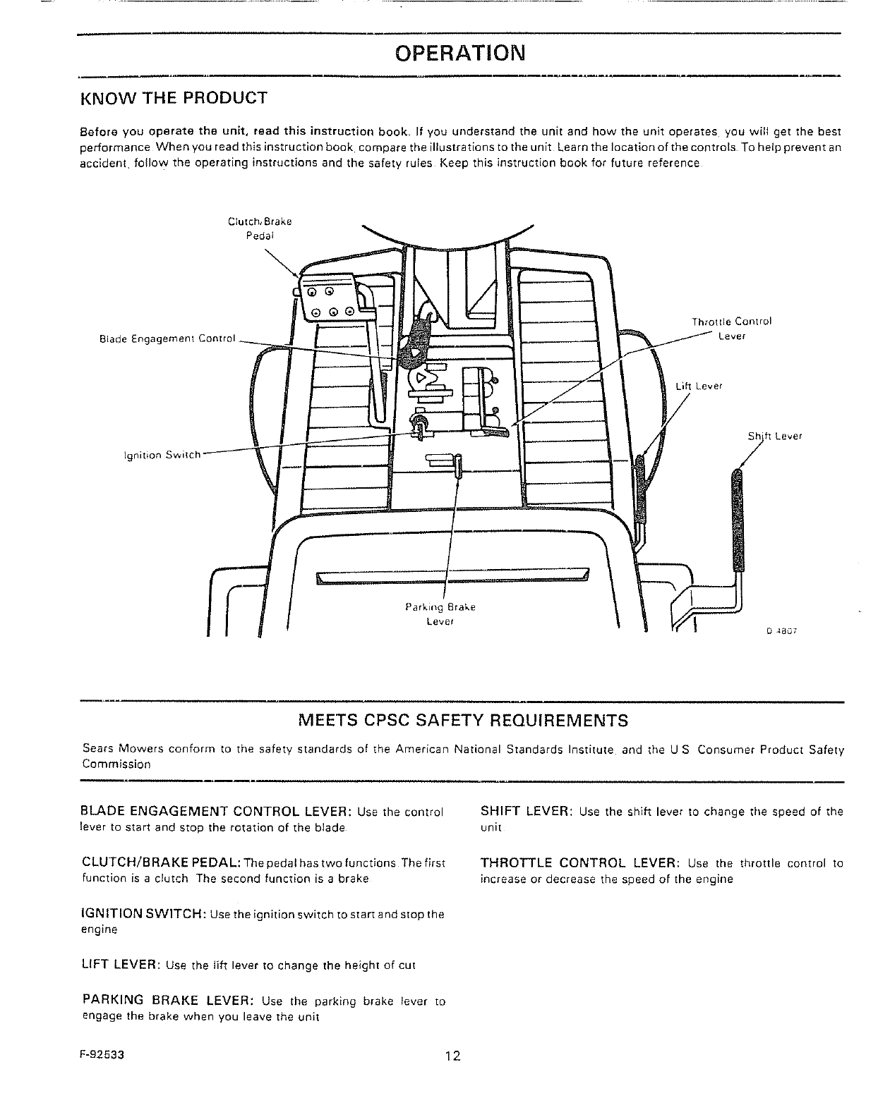 Page 12 of Sears Lawn Mower 502.25502 User Guide | ManualsOnline.com