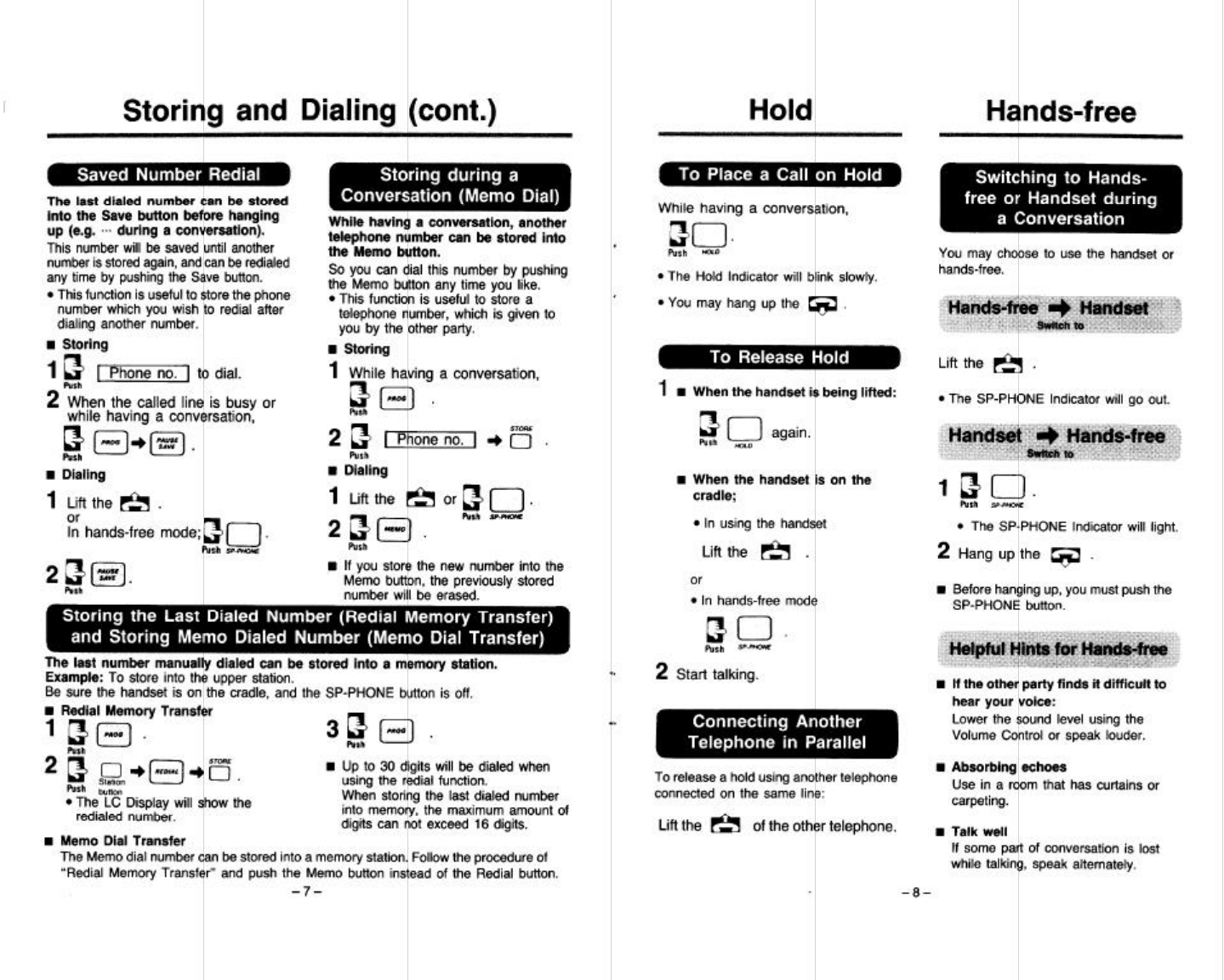 Page 7 of Panasonic Telephone KX-T2365 User Guide | ManualsOnline.com