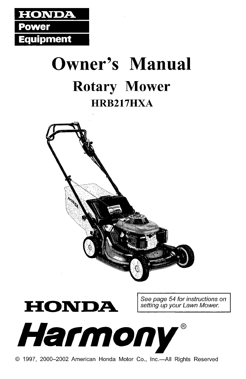 Honda lawnmower owners manuals #4