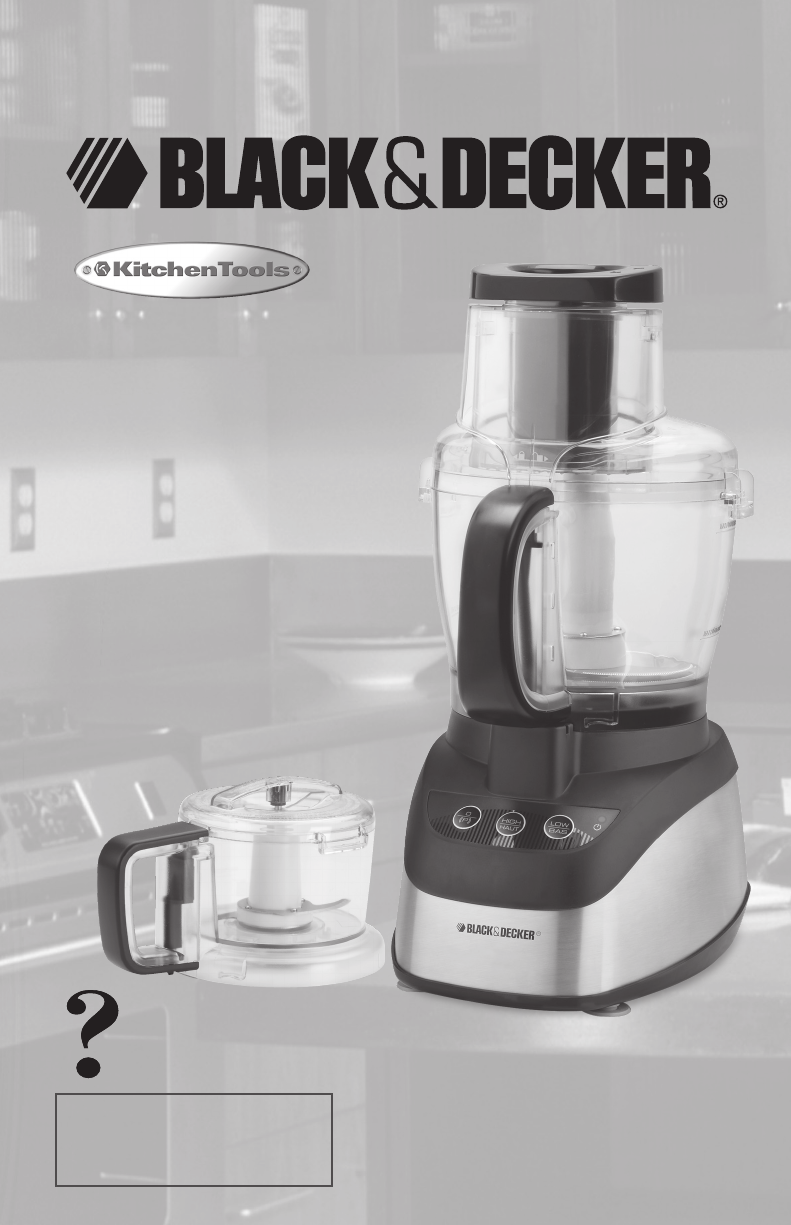 Black Decker Food Processor FP2510SKT User Guide ManualsOnline