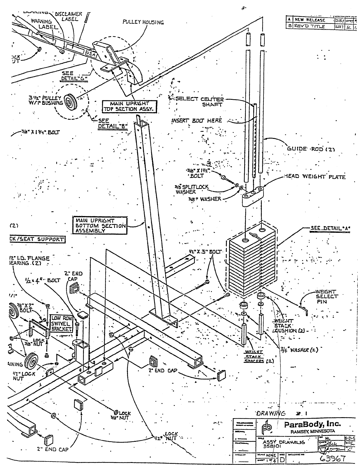 Parabody Ex350 Exercise Chart Pdf