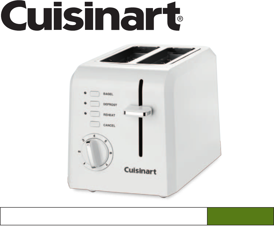 Cuisinart CPT-122 Compact 2-Slice Toaster User Manual - Manuals Clip