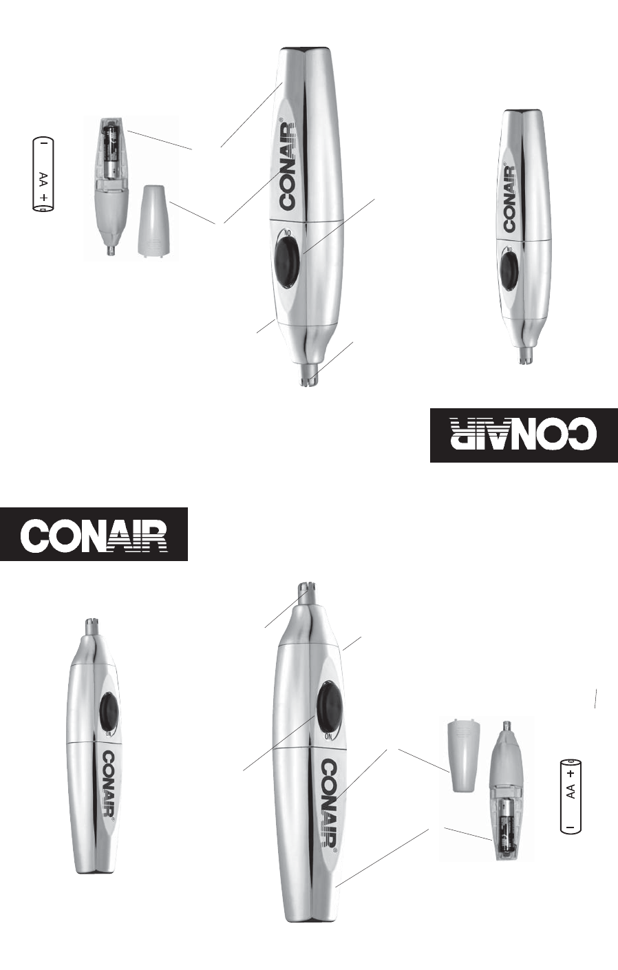 Conair Trimmer NE153QCS User Guide | ManualsOnline.com