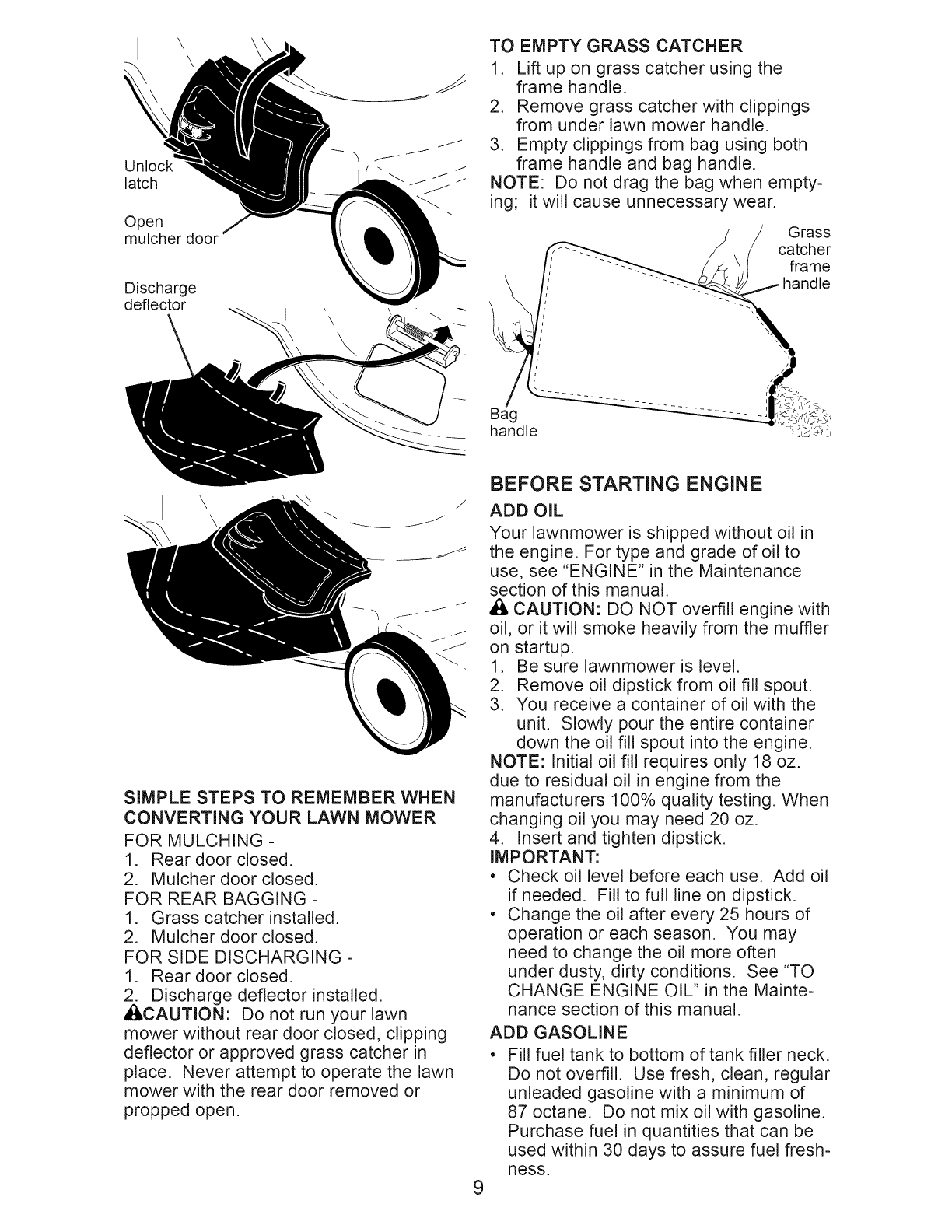 Page 9 of Craftsman Lawn Mower 917.374160 User Guide | ManualsOnline.com