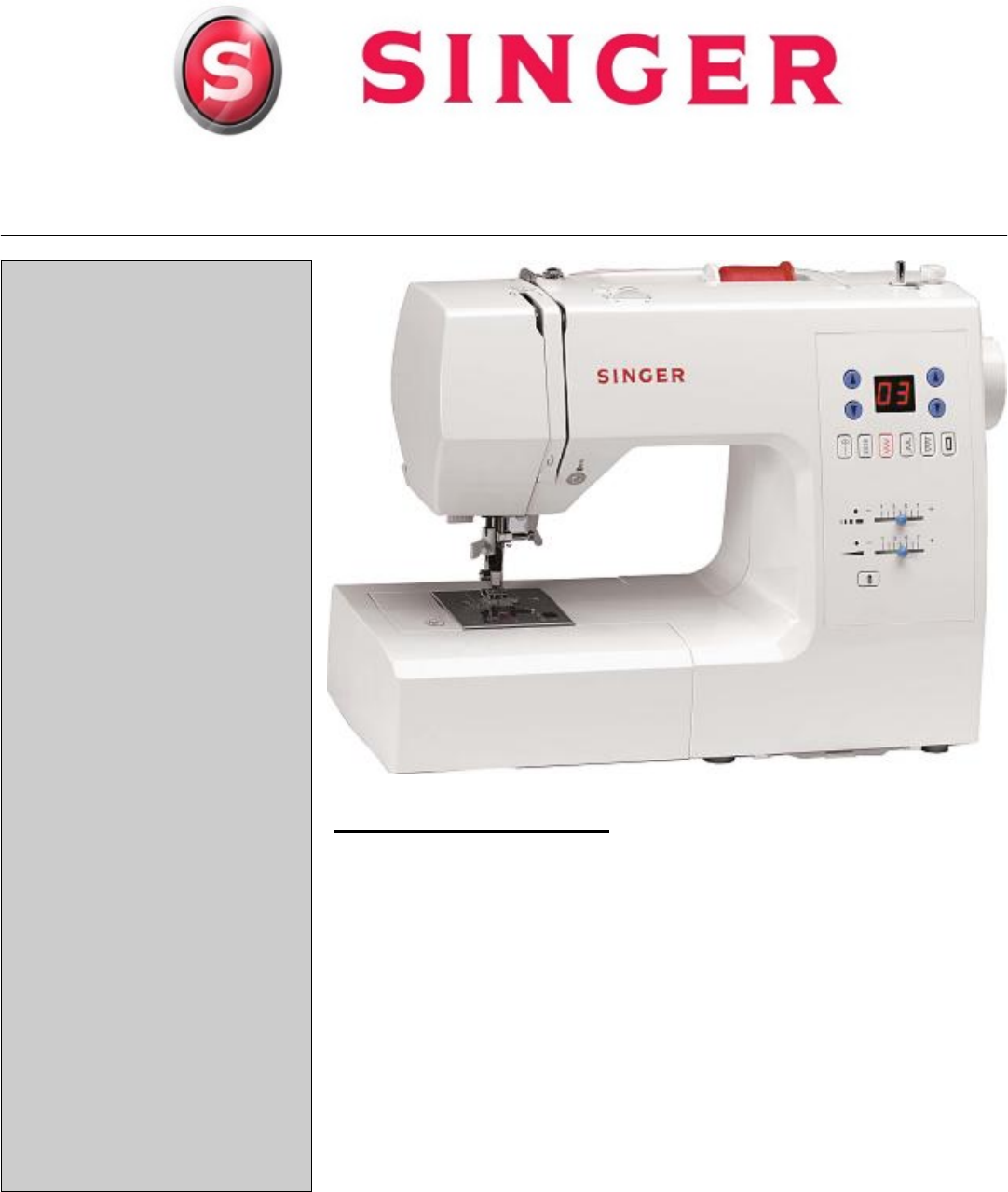 singer sewing machine manual 4452