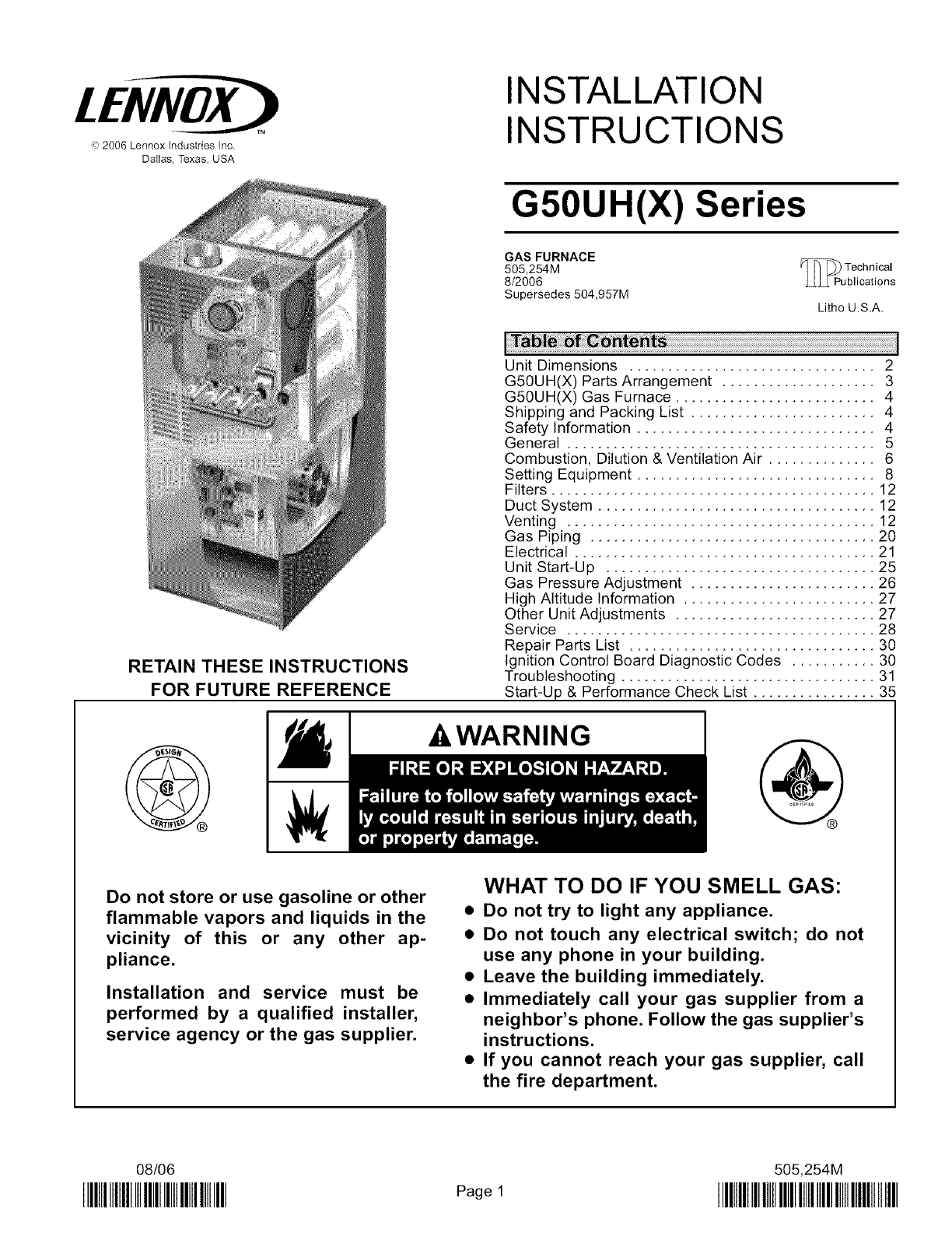 lennox furnace parts manual adp cuhn 45a-3