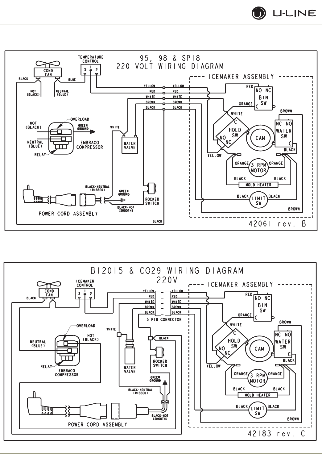 Uline B195 Ice Maker Wiring Diagram
