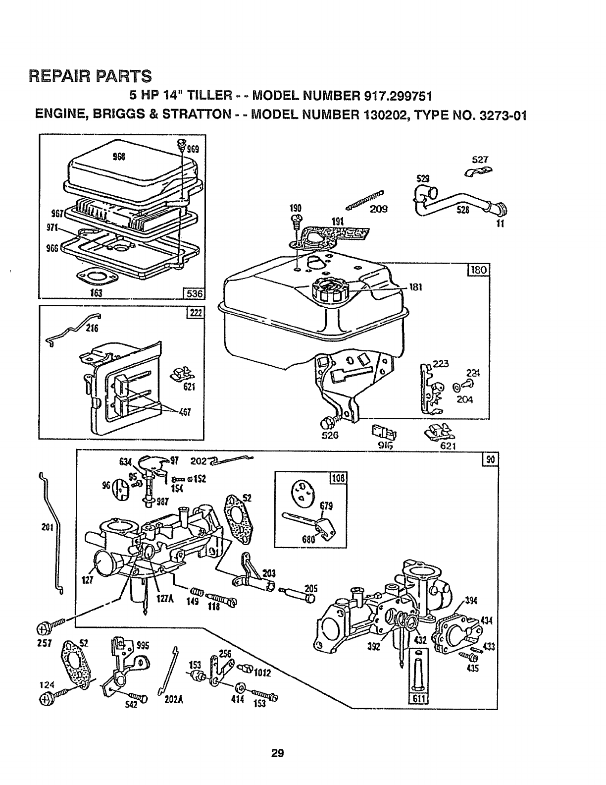 Briggs stratton схема двигателя