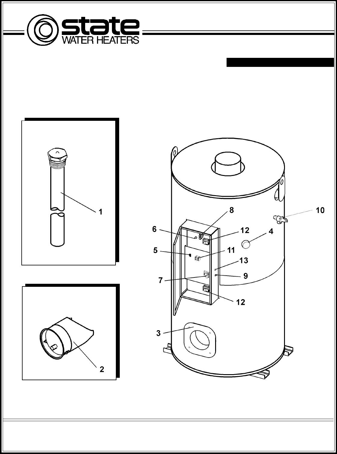 State Industries Water Heater TPG/TPO/TPD 200300 THRU 2001500 User