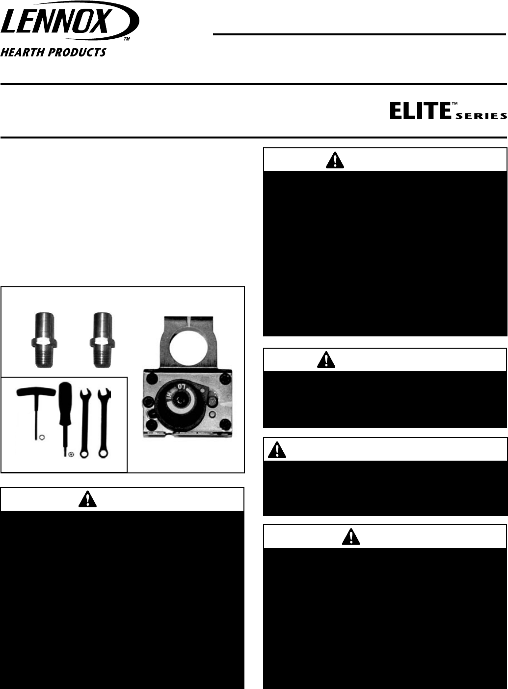 Lennox Hearth Indoor Fireplace Elite Series User Guide