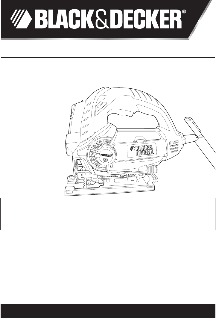 Black Decker Saw JS680V User Guide ManualsOnline