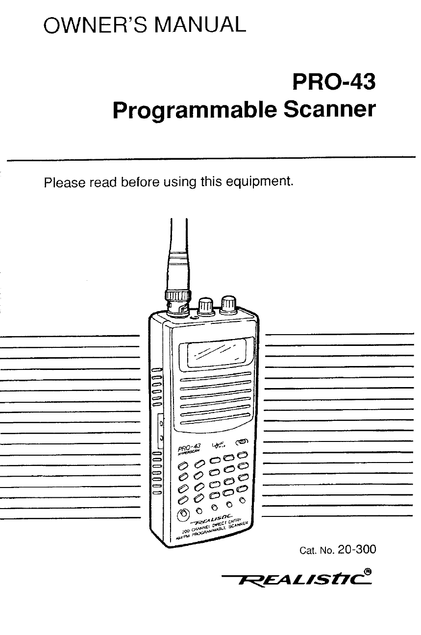 Realistic Scanner PRO-43 User Guide | ManualsOnline.com