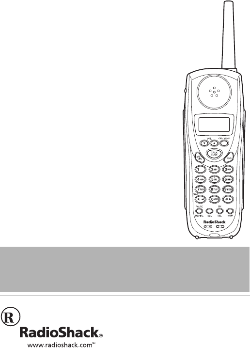 Radio Shack Cordless Telephone 43-3578 User Guide | ManualsOnline.com