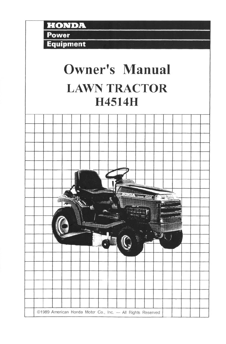 Honda 4514 lawn tractor repair manual #3