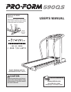 proform treadmill manuals manual
