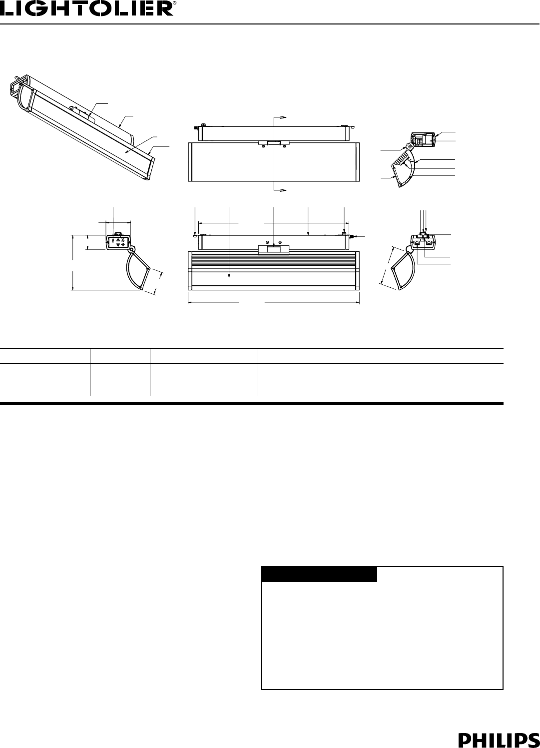 Lightolier Indoor Furnishings LLACTW User Guide | ManualsOnline.com