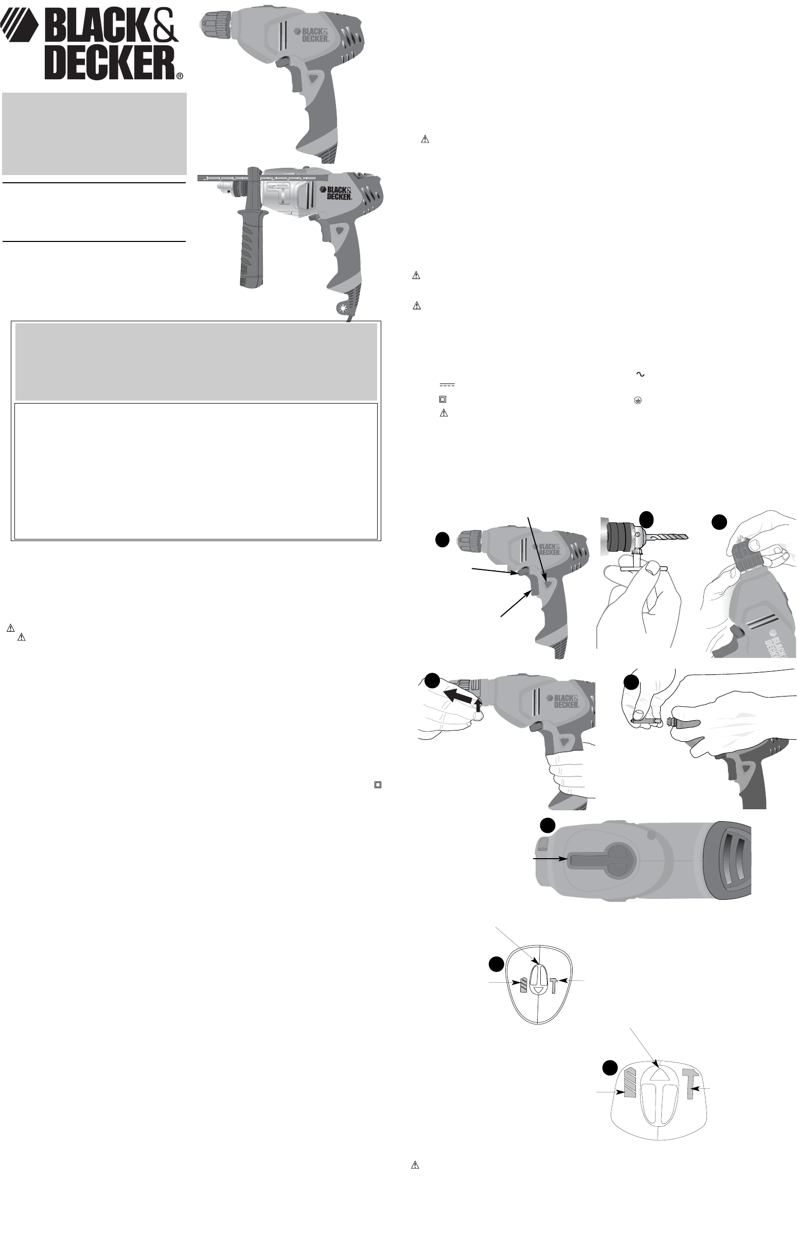 BLACK DECKER DR501 1/2 Corded Drill/Driver for sale online