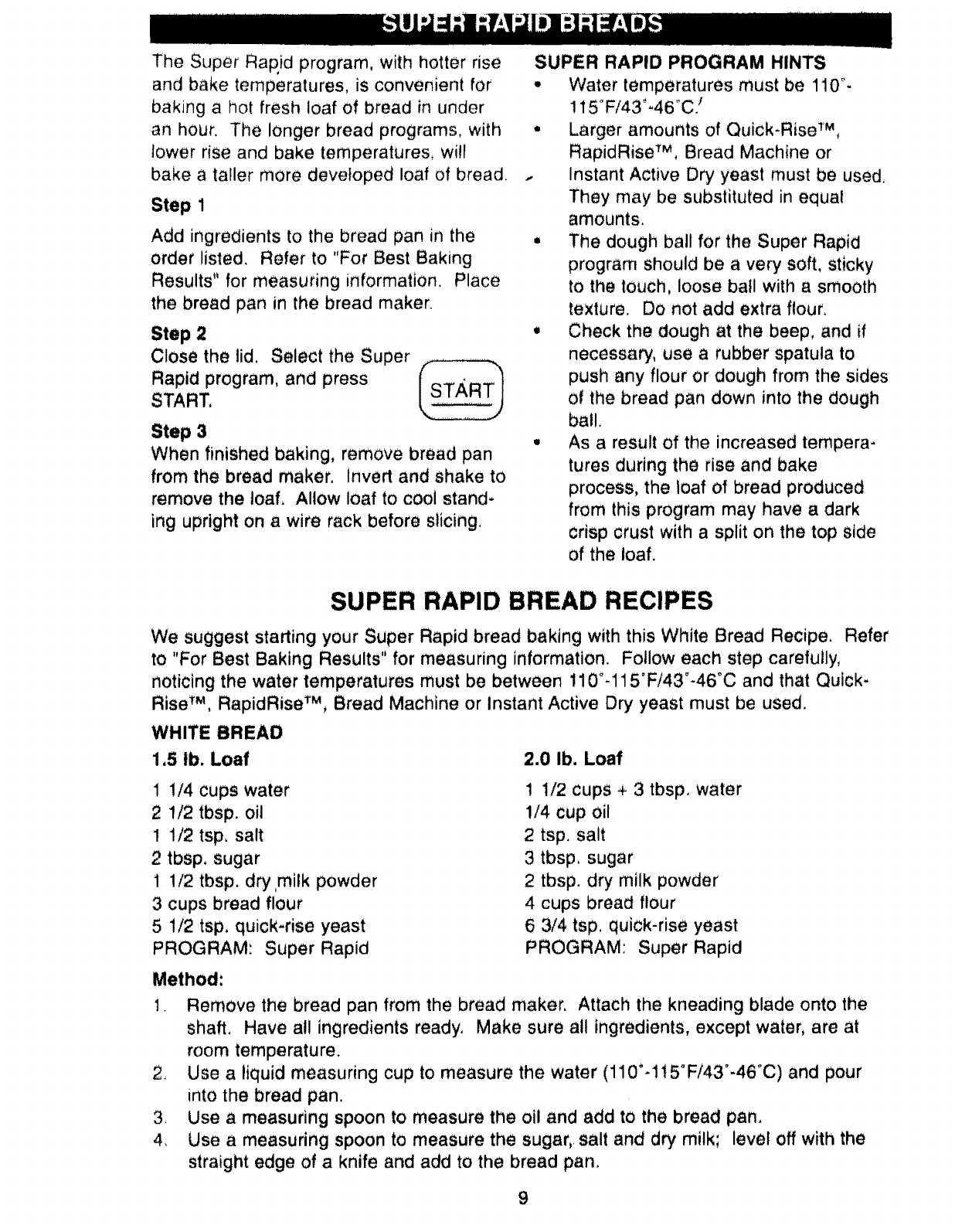 kenmore bread maker manual 48487