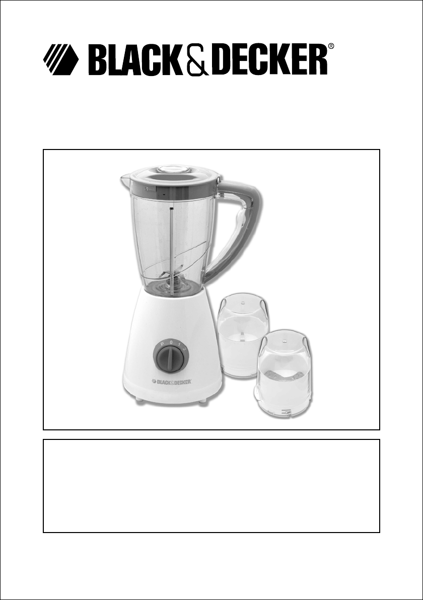 Black Decker Blender BX260 User Guide ManualsOnline