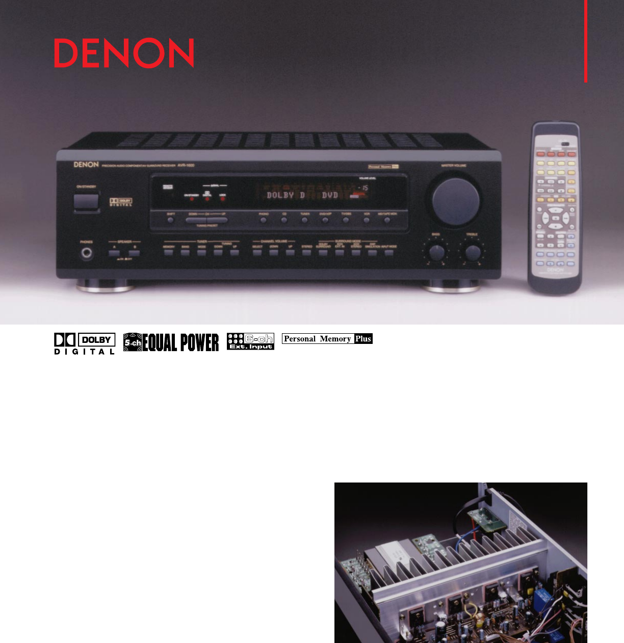 Denon avr- 1600rd manual