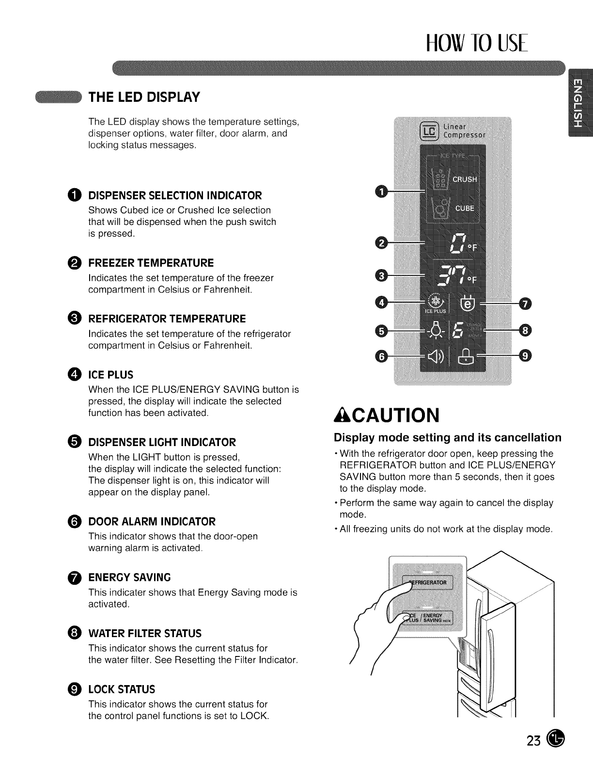 frigidaire refrigerator control panel reset
