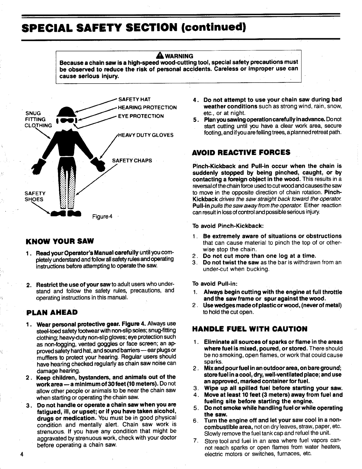 Page 4 of Poulan Chainsaw 3300 User Guide | ManualsOnline.com