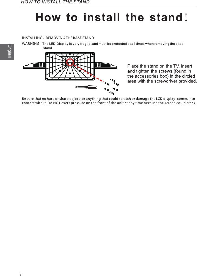 Page 6 of Westinghouse Flat Panel Television MANUAL User Guide