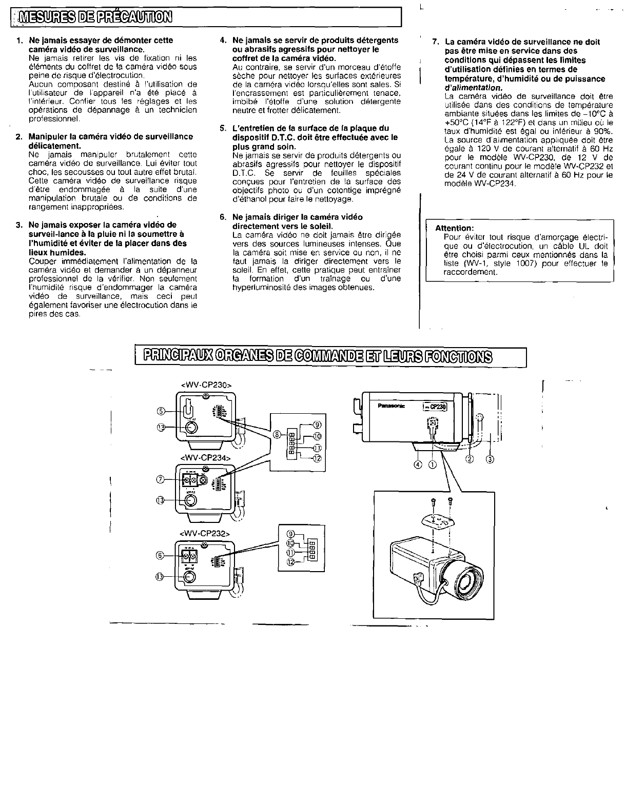 Page 6 Of Panasonic Security Camera Wv Cp234 User Guide Manualsonline Com