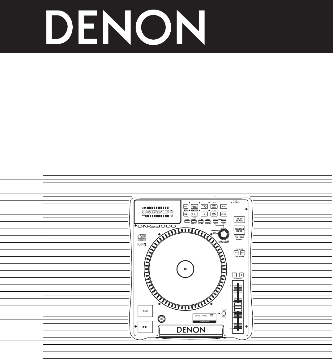 Denon Cd Player Dn S3000 User Guide Manualsonline Com