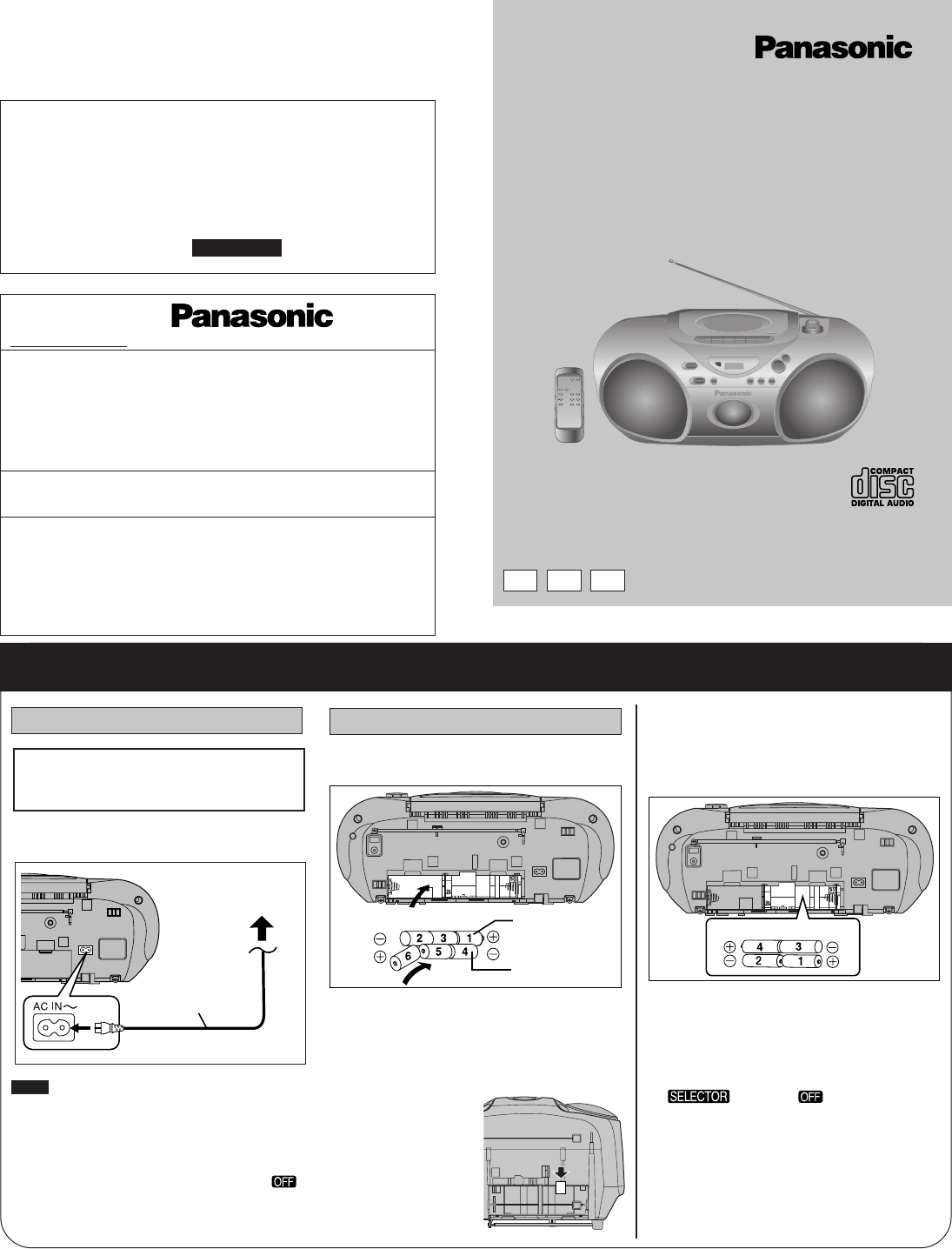 Panasonic radio cd player manual