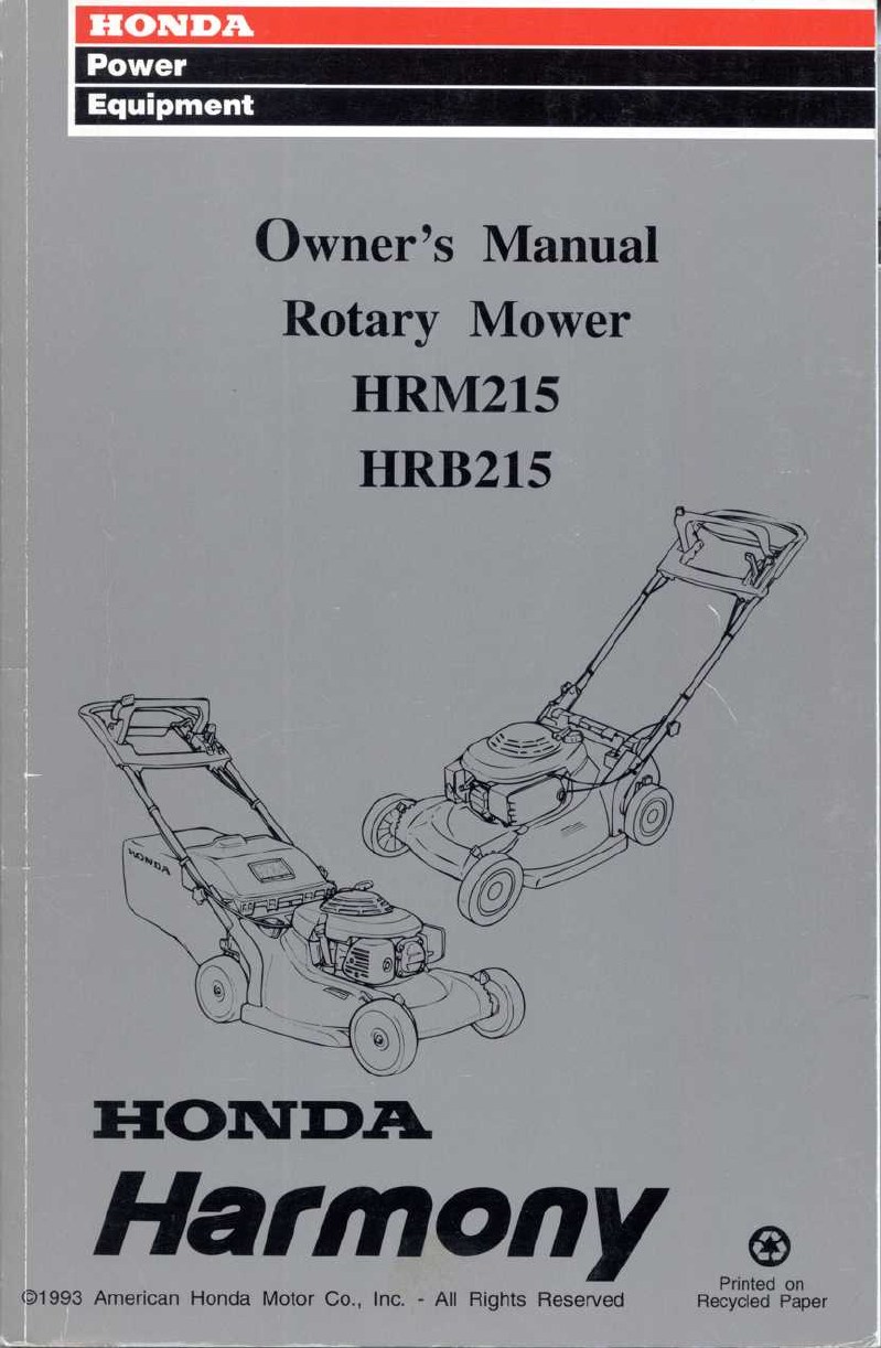Honda hrb215 manual #3