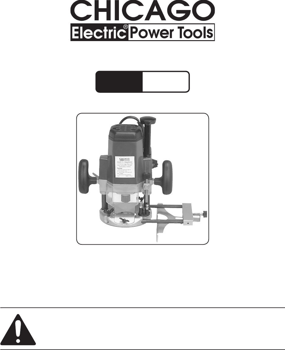 Chicago electric online plunge router 37793