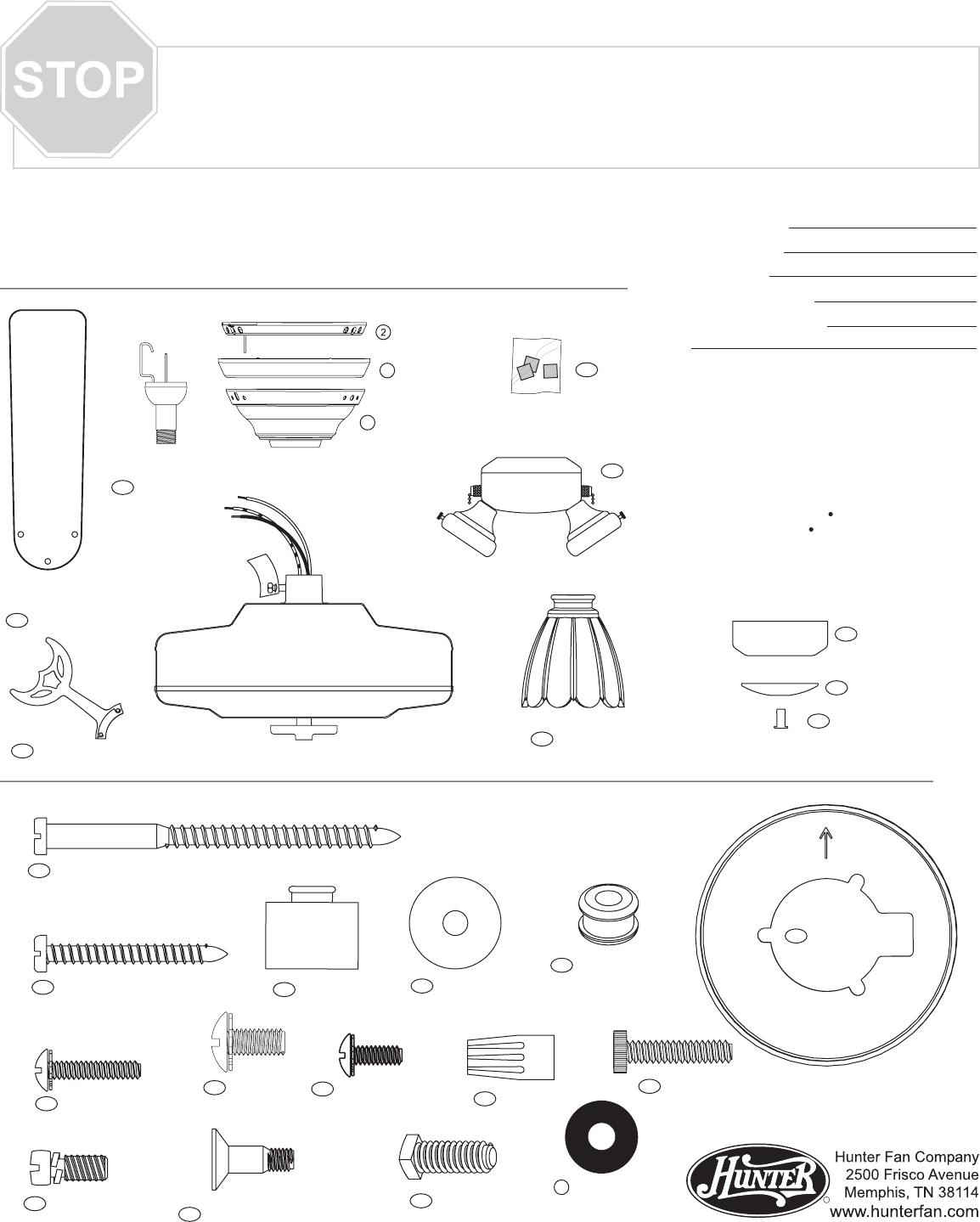 Hunter Fan Fan 25579 User Guide | ManualsOnline.com