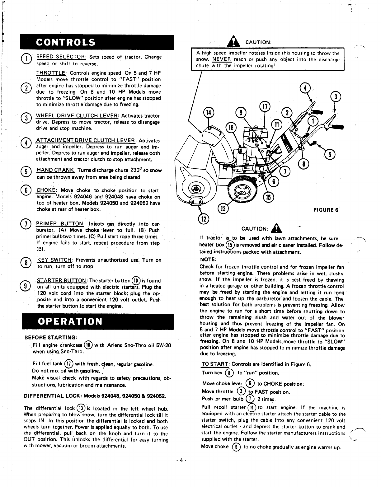 Page 4 of Ariens Snow Blower 924046 User Guide | ManualsOnline.com