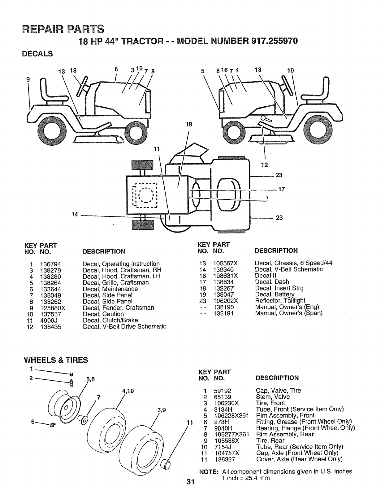 Page 31 of Sears Lawn Mower 917.25597 User Guide | ManualsOnline.com