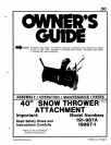 Instruction Book − Snowthrower Model 621401x54NB Manuel de l