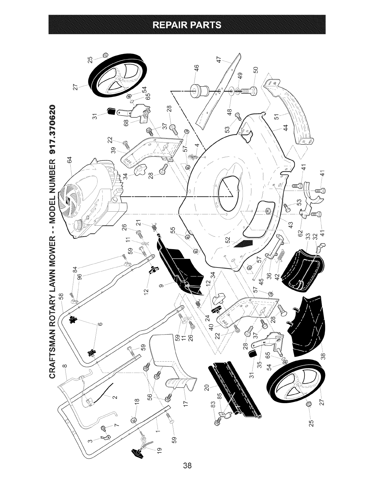 Page 38 of Craftsman Lawn Mower 917.370620 User Guide | ManualsOnline.com
