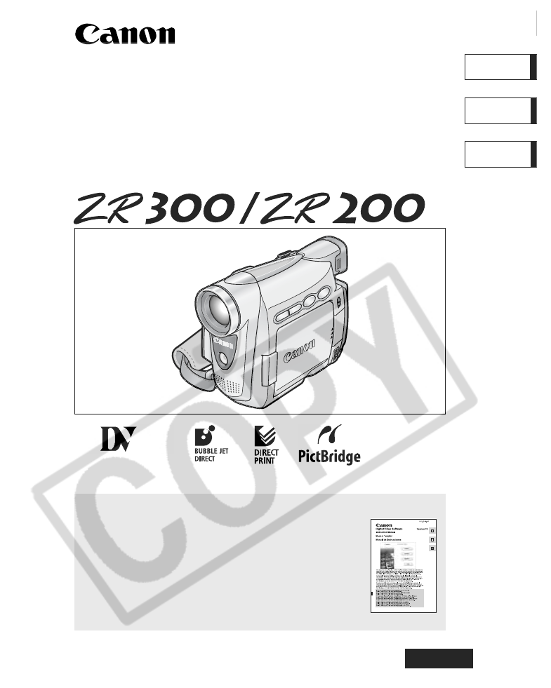 Canon Camcorder ZR200 User Guide | ManualsOnline.com
