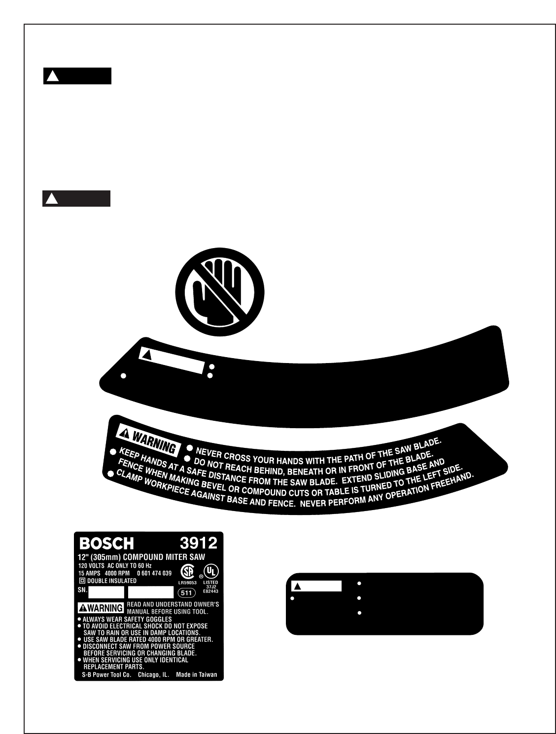 Page 5 of Bosch Power Tools Saw 3912 User Guide ManualsOnline