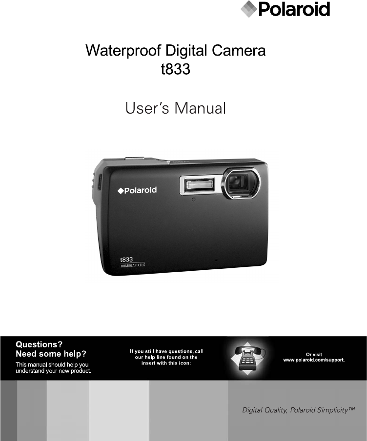 Polaroid Digital Camera t833 User Guide | ManualsOnline.com