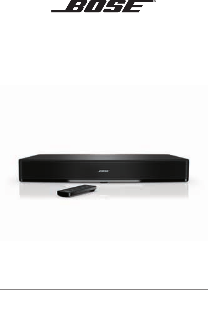 Bose Home Theater System solo tv sound system User Guide